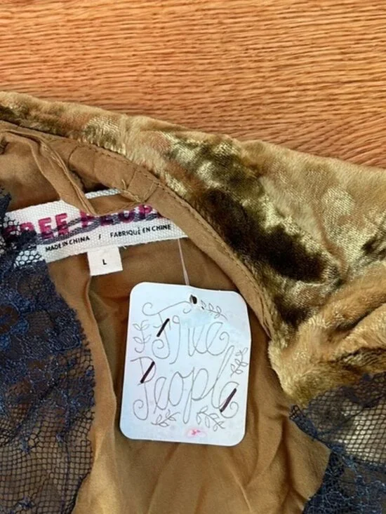 Free People Raveena Duster Golden Combo size Large NWT - Picture 7 of 14